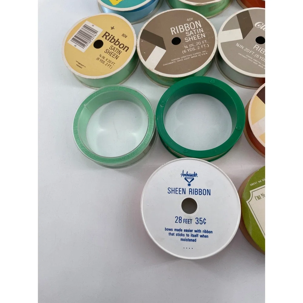 Vintage Quality Ribbon Lot x 21 Various Widths Mixed Craft Bow Making Spools